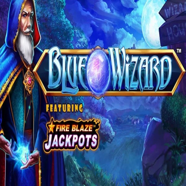 Blue Wizard Fire Blaze Jackpots by Rarestone Gaming, showcased at au-wildhub.com – game logo